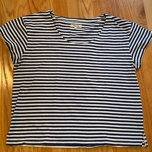 Madewell Blue White Striped T-Shirt Size Small